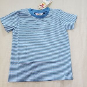 Jelly Bean/Smock Candy Size 4 Medium Blue Striped T-Shirt Cotton/Spandex NWT